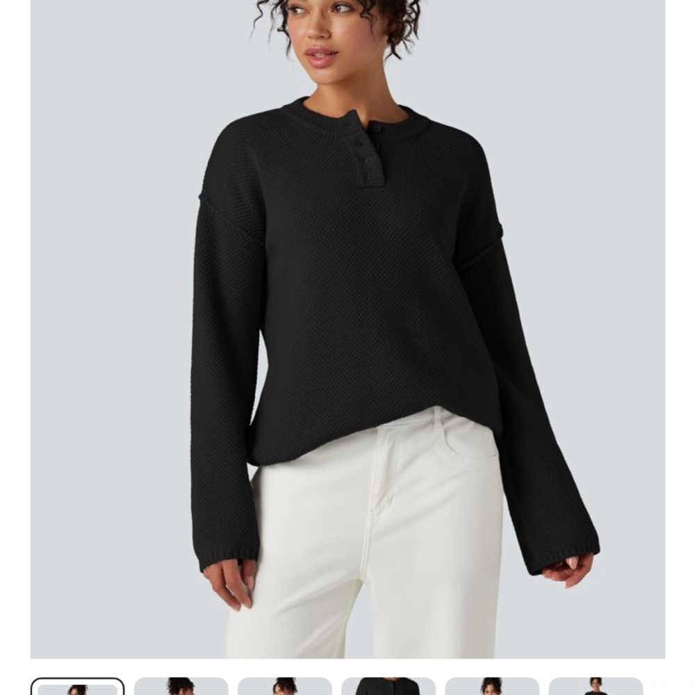 Halara Black Textured Sweatshirt